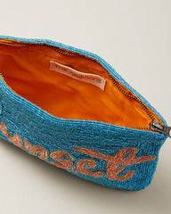 Sunrise Sunset Beaded Clutch - Blue Sea