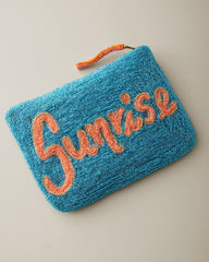 Sunrise Sunset Beaded Clutch - Blue Sea