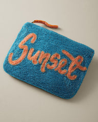 Sunrise Sunset Beaded Clutch - Blue Sea