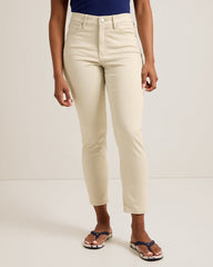 Boracay Beach High-Rise Ankle Jeans - Moonbeam
