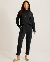 Palm Voyage Pintuck Pants - Black