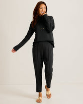 Palm Voyage Pintuck Pants - Black