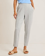 Palm Voyage Pintuck Pants - Pearl Grey Hthr