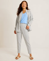 Palm Voyage Pintuck Pants - Pearl Grey Hthr
