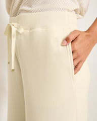 Palm Voyage Wide-Leg Pants - Bleached Sand