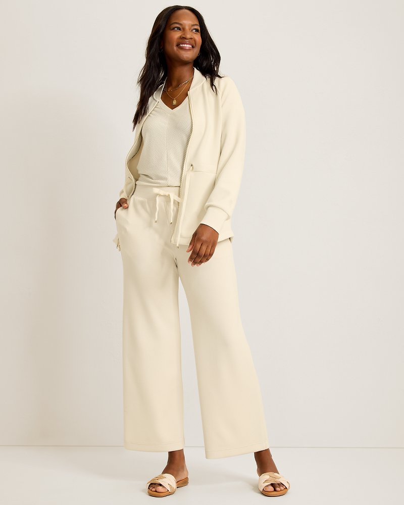 Palm Voyage Wide-Leg Pants - Bleached Sand