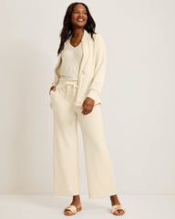 Palm Voyage Wide-Leg Pants - Bleached Sand