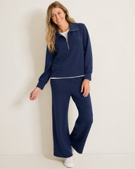 Palm Voyage Wide-Leg Pants - Coastline