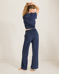 Suncoast Loop Terry Wide-Leg Pants - Coastline