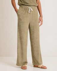 Suncoast Loop Terry Wide-Leg Pants - Sea Clay