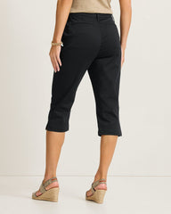 Boracay Beach High-Rise Capris - Black