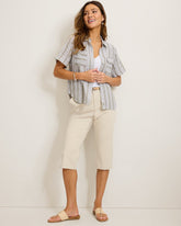 Boracay Beach High-Rise Capris - Moonbeam