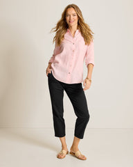 Coastal Beach Cropped Chino - Black