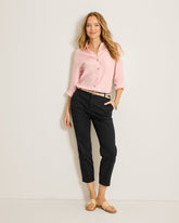 Coastal Beach Cropped Chino - Black