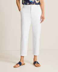 Coastal Beach Cropped Chino - White
