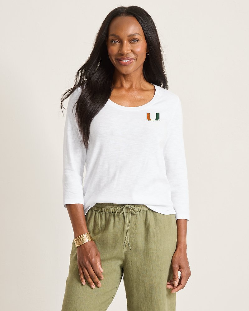 Collegiate Ashby Isles 3/4-Scoop-Neck T-Shirt - Miami