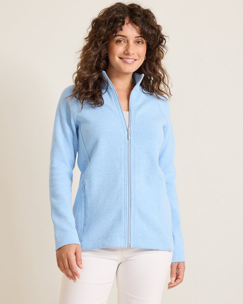 Aruba Full-Zip Sweatshirt - Chambray Blue Heather