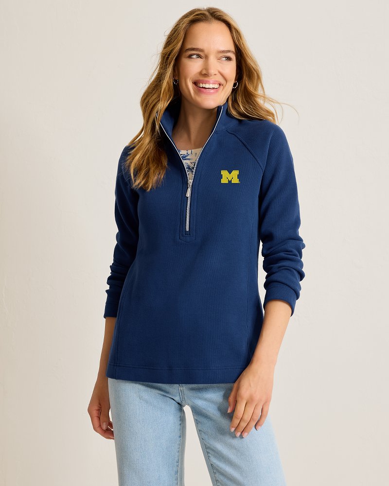 Collegiate Aruba Half-Zip Sweatshirt - Michigan