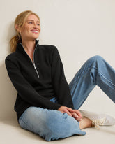 Aruba Half-Zip Sweatshirt - Black