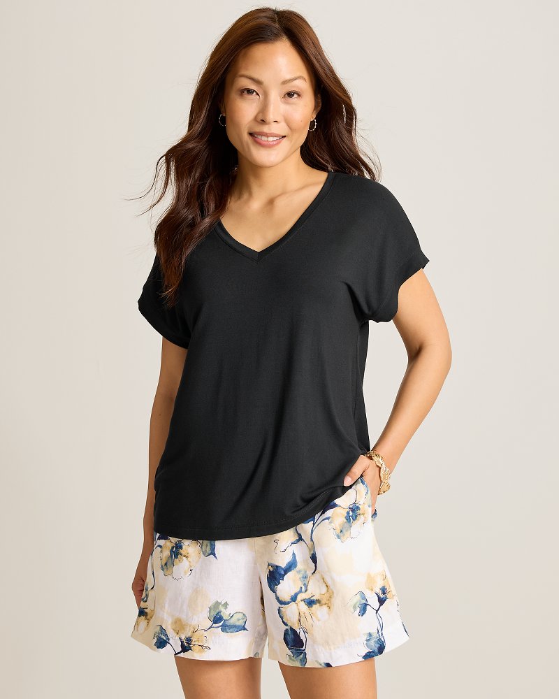 Kauai V-Neck T-Shirt - Black