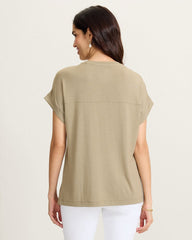 Kauai V-Neck T-Shirt - Sea Clay