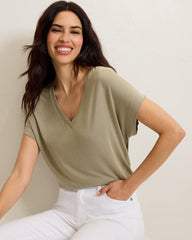 Kauai V-Neck T-Shirt - Sea Clay