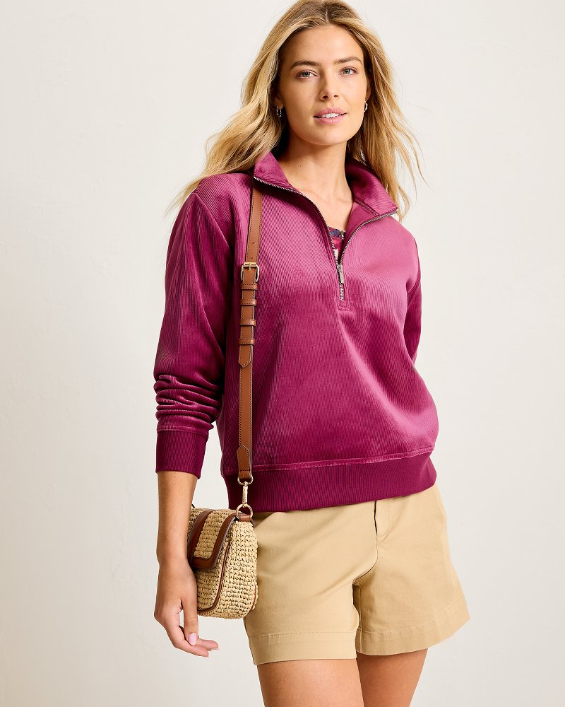 Cozy Cove Cord Half-Zip Sweatshirt - Santa Ana