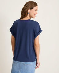 Kauai Split-Neck T-Shirt - Coastline