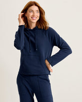 Marina Del Mar Raw-Edge Hoodie - Coastline