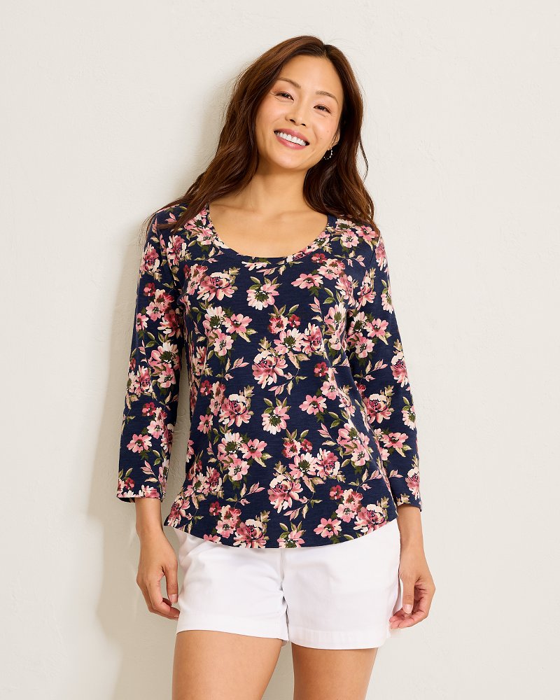 Ashby Isles Tidal Bloom 3/4-Sleeve T-Shirt - Coastline