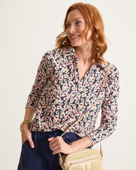 Marina Del Mar Tidal Bloom Popover Top - Coastline
