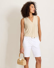 Kauai Tranquil Sea V-Neck Tank Top - Fresco Heather
