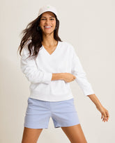 Marina Del Mar V-Neck Sweatshirt - White