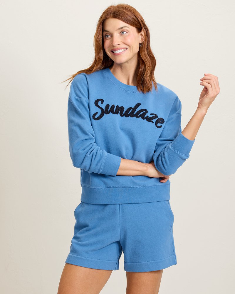 Marina Del Mar Sundaze Crew Sweatshirt - Indigo Oasis Wash