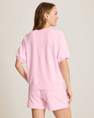 Marina Del Mar Short-Sleeve Henley Top - Cyber Light
