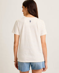 Paradise Breeze Jersey Stripe T-Shirt - White
