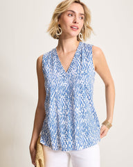 Kauai Glimmer Bay Tank Top - Port Side Blue