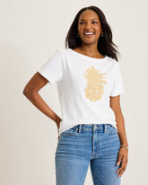 Crochet Pineapple Lux T-Shirt - White