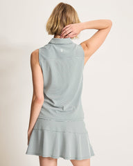 Costa Wave Sleeveless IslandZone Polo - Dark Jade