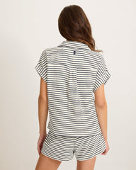 Suncoast Loop Terry Stripe Polo - Coconut