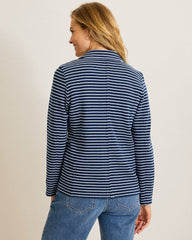 Aruba Stripe Casual Blazer - Coastline