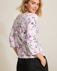Ashby Isles Floral Gardens Bateau-Neck T-Shirt - White