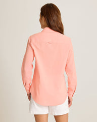 Washed Voile Classic Long-Sleeve Top - Light Salmon