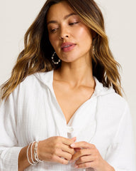 Island Gauze Baja Hoodie - White
