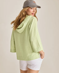 Island Gauze Baja Hoodie - Light Rosemary