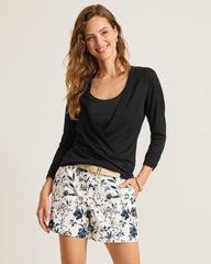 Addison Linen-Blend Cardigan - Black
