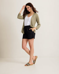 Addison Linen-Blend Cardigan - Sea Clay