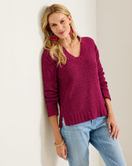 Malibu Chenille V-Neck Sweater - Santa Ana