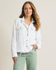 Island Gauze Field Jacket - White