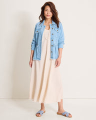 Chambray O'Lei Linen-Blend Utility Jacket - Light Indigo Wash